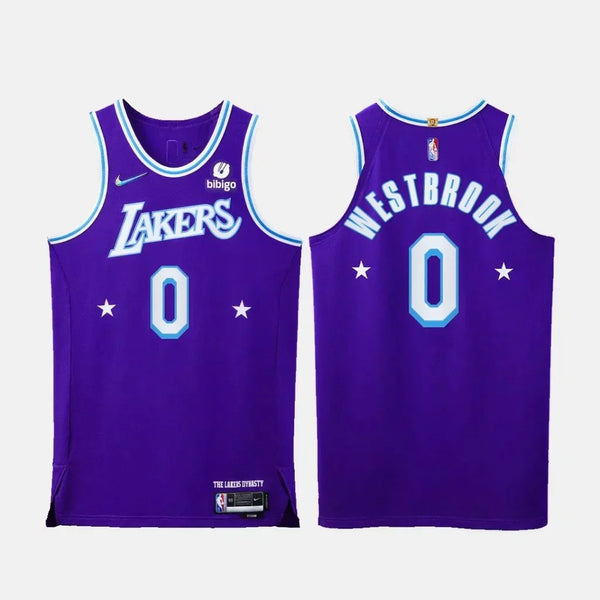Camiseta NBA - 75 Aniversario- Lakers- 21/22 Westbrook #0 Púrpura