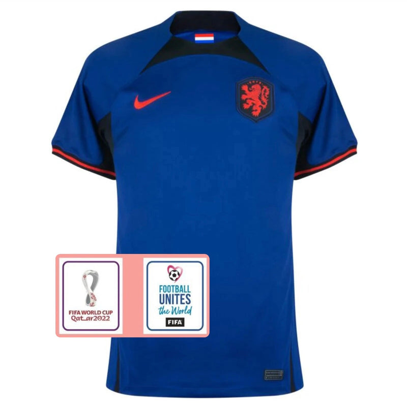 Camiseta Países Bajos II 2022 - Parche Copa Del Mundo