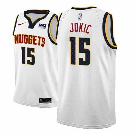 Camiseta NBA - Denver Nuggets Blanca - Jokic #15